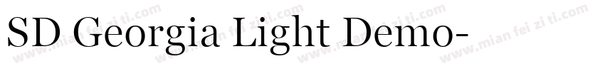 SD Georgia Light Demo字体转换